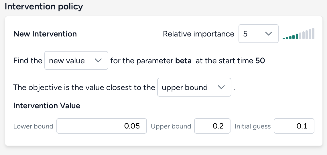 Set objective function